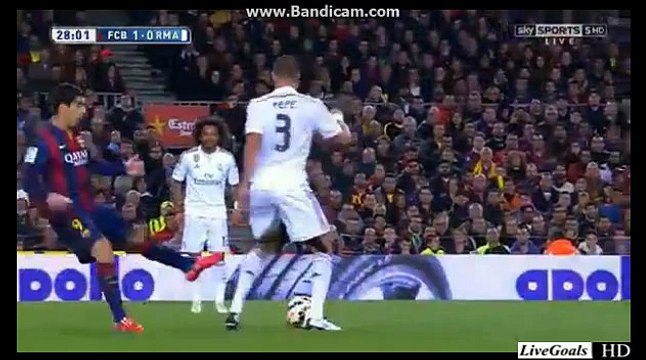 Luis Suarez Yellow Card | Barcelona 1:0 Real Madrid La Liga 22/03/2015