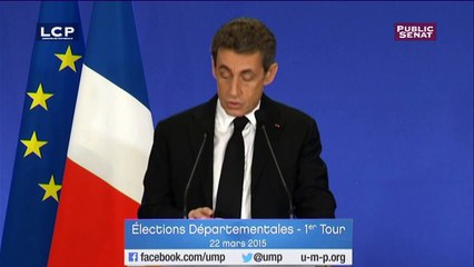 Nicolas Sarkozy : "L’UMP n’appellera à voter ni pour le front national avec lequel nous n’avons rien en commun, ni pour les candidats de gauche dont nous combattons la politique."