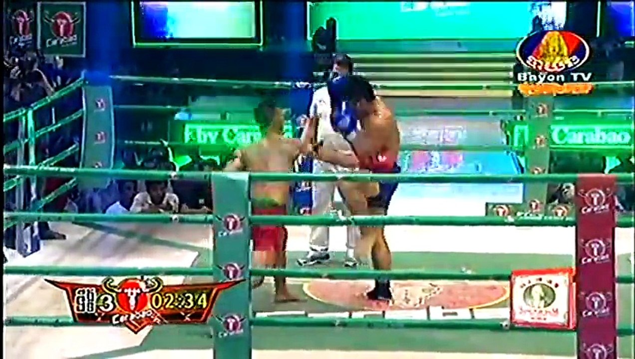 Khmer Boixng, Bayon Boxing, Vong Noy Vs Thai, 08 March 2015 - YouTube