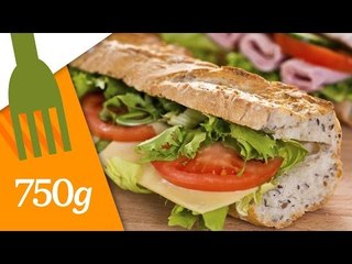 Recette du Sandwich aux crudités ou Sandwich Dagobert - 750 Grammes