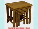 OAKLAND - CHUNKY OAK NEST OF 3 TABLES / SIDE TABLES / END TABLES