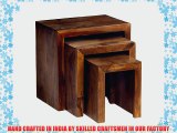 CUBE NEST OF 3 TABLES SHEESHAM ROSEWOOD INDIAN FURNITURE