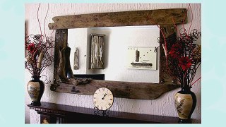 Large Overmantel Rustic Driftwood Mirror