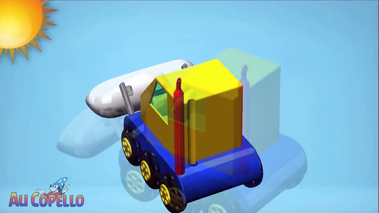 Мультфильм конструктор 3D - Конструктор собираем минипогрузчик - Бульбозер  - Мультики про машинки