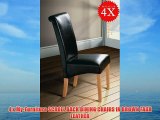 Milano Scroll Back Faux Leather Dining Room Chair - BROWN X4
