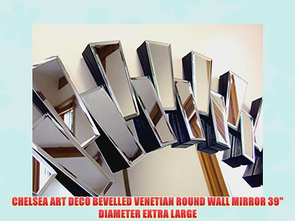 CHELSEA ART DECO BEVELLED VENETIAN ROUND WALL MIRROR 39 DIAMETER EXTRA LARGE