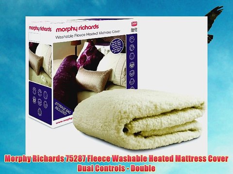 Morphy Richards 75287 Fleece Washable Heated Mattress Cover Dual Controls - Double