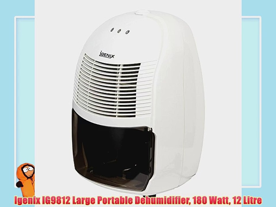 Igenix IG9812 Large Portable Dehumidifier 180 Watt 12 Litre