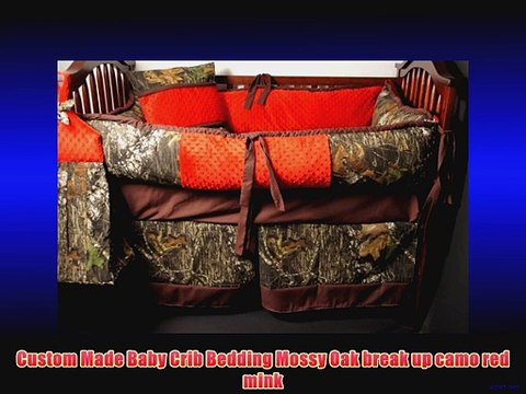 Custom Made Baby Crib Bedding Mossy Oak break up camo red mink