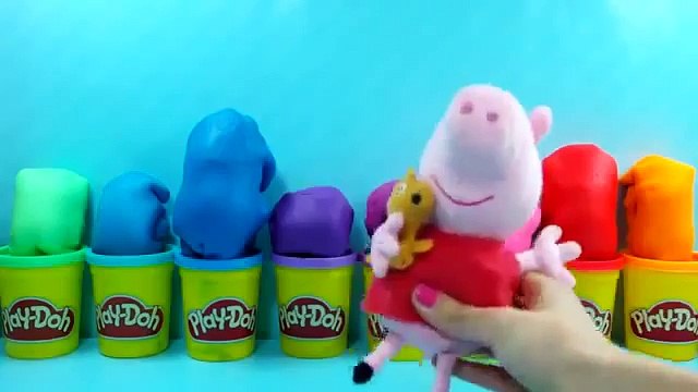Огромная Свинка Пеппа, Играть Doh, Сюрприз яйца, Открытие игрушки Киндер, Пеппа яйцо