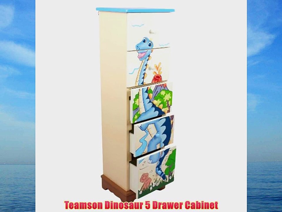 Teamson Dinosaur 5 Drawer Cabinet