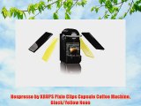 Nespresso by KRUPS Pixie Clips Capsule Coffee Machine Black/Yellow Neon