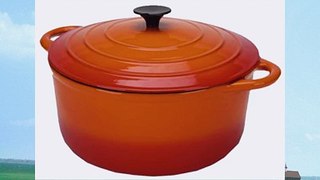 Cooks Professional Cast Iron Large 7L Casserole Dish Orange.