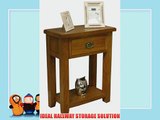 TUCAN RUSTIC OAK CONSOLE UNIT / SOLID HALL TABLE WITH 1 DRAWERS / SIDE PHONE TABLE