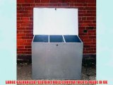 LARGE GALVANISED FEED BIN WITH THREE COMPARMENTS