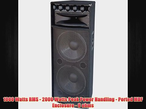 PylePro PADH215 2000W Heavy Duty Speaker MDF Construction with Reinforced Corners