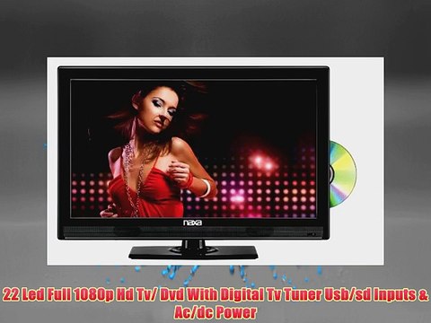 22 Led Full 1080p Hd Tv Dvd With Digital Tv Tuner Usbsd Inputs Acdc Power