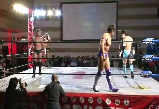 Kaz Hayashi & Rionne Fujiwara vs. Minoru Tanaka & Seiki Yoshioka (Wrestle-1)