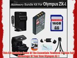 16GB Accessories Bundle kit For Olympus XZ-1 SZ-10 SZ-20 SZ-30MR SP-800 SP-810UZ SZ-11 Camera