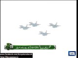 Dunya News - F-7P, F-16, KE3 AWACS participate in flypast at Parade venue