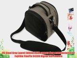 VG Steel Gray Laurel DSLR Camera Carrying Bag with Removable Shoulder Strap for Fujifilm FinePix