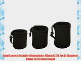 3 Pack Micro Lens Pouch for Leica Micro Four Thirds Fuji X-Pro 1 Sony NEX Pentax Q Nikon 1