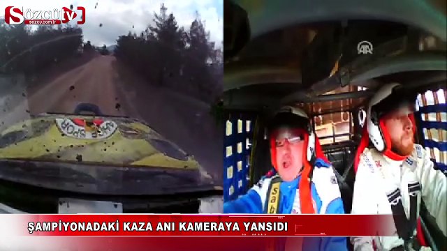 Şampiyonadaki kaza anı kameraya yansıdı