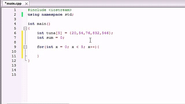 Buckys C++ Programming Tutorials - 34 - Using Arrays in Calculations