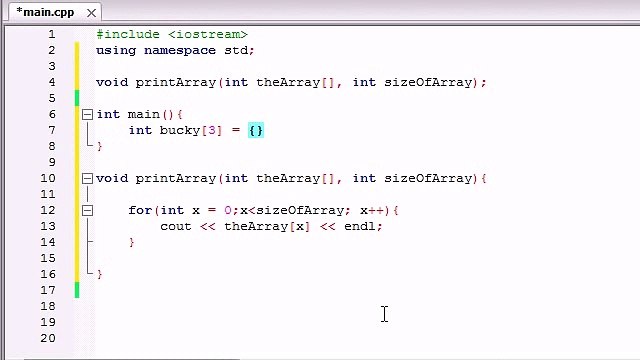 Buckys C++ Programming Tutorials - 35 - Passing Arrays to Functions