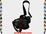 Soft Matt-Black-Brown Wide Genuine Leather Camera Shoulder Neck Strap 2247