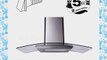 SIA CP111SS 110cm Curved Glass Stainless Steel Cooker Hood Extractor 6m Ducting