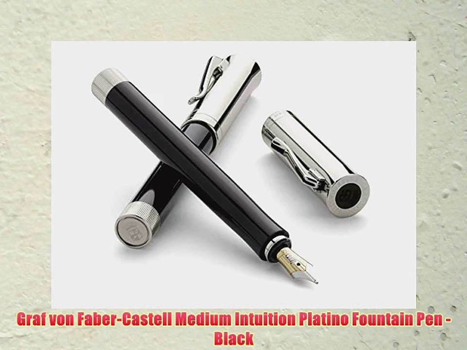 Graf von Faber-Castell Medium Intuition Platino Fountain Pen - Black