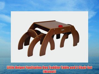 Little Helper FunStation Duo Toddler Table and 2 Chair Set (Walnut)