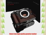 Gariz Genuine Leather XS-CHXT1BR Camera Metal Half Case for Fuji Fujifilm X-T1 XT1 Brown
