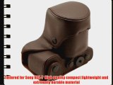 MegaGear - Ever Ready Protective Dark Brown Leather Camera Case Bag for Sony NEX-7 with Lens
