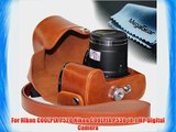 MegaGear Ever Ready Protective Light Brown Leather Camera Case Bag for Nikon COOLPIX P520 18.1