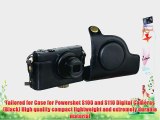 MegaGear Ever Ready Protective Black Leather Camera Case Bag for Case for Canon Powershot S100