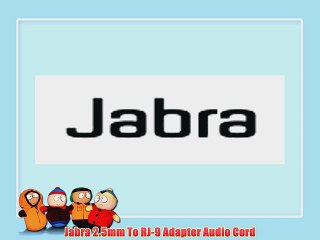Jabra 2.5mm To RJ-9 Adapter Audio Cord