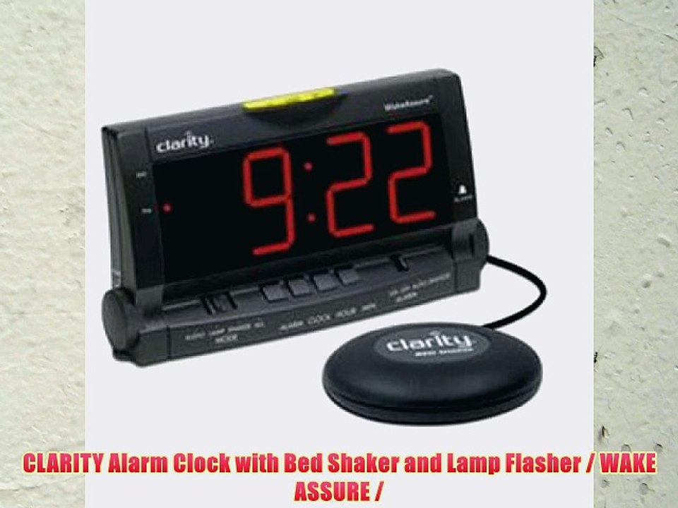 CLARITY Alarm Clock with Bed Shaker and Lamp Flasher / WAKE ASSURE /