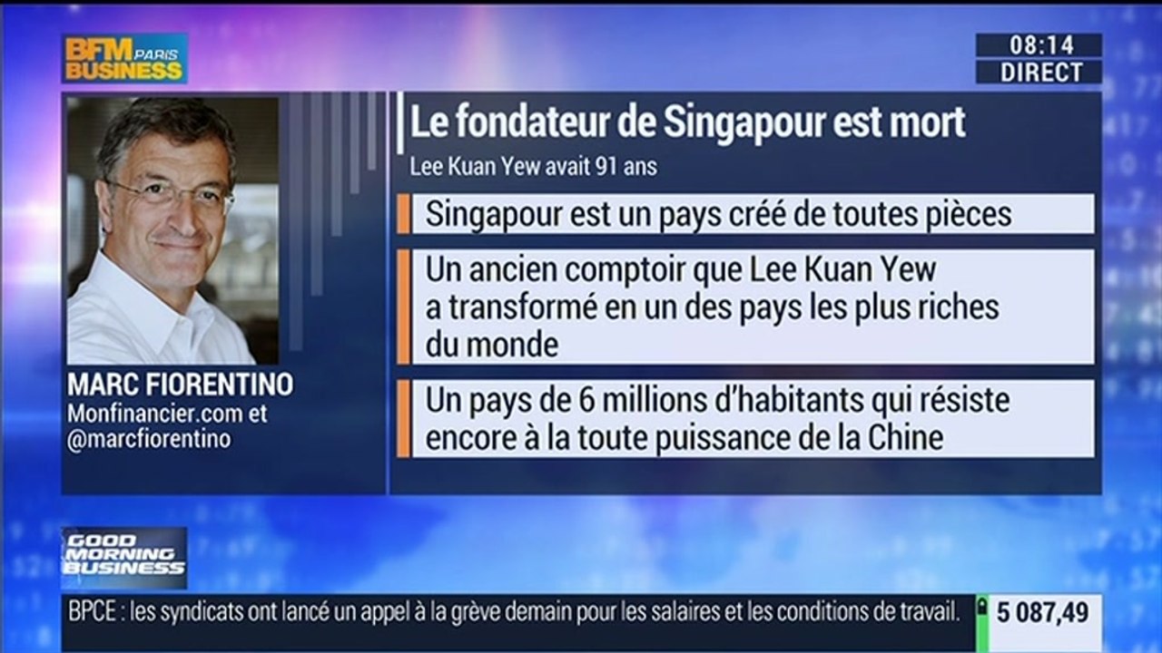 Marc Fiorentino: Décès de Lee Kuan Yew, le "fondateur" de Singapour - 23/03