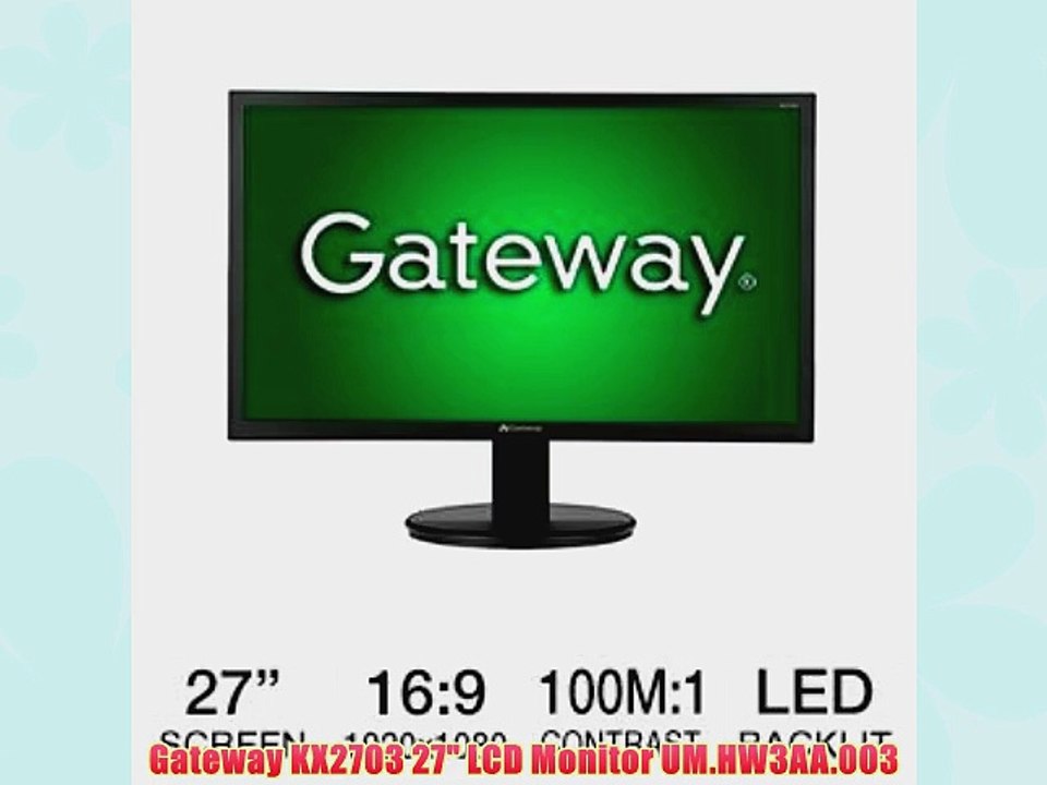 Gateway KX2703 27 LCD Monitor UM.HW3AA.003