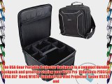 USA Gear Professional Portable Projector Backpack S16 with Adjustable Dividers and Tablet Sleeve