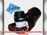 MegaGear Ever Ready Protective Dark Brown Leather Camera Case Bag for Samsung NX300 Smart Wi-Fi