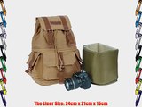 Koolertron Canvas DSLR SLR Camera Shoulder Bag Backpack Rucksack Bag With Waterproof Rain Cover