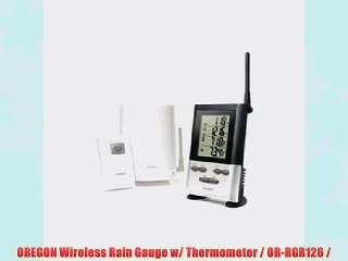 OREGON Wireless Rain Gauge w/ Thermometer / OR-RGR126 /