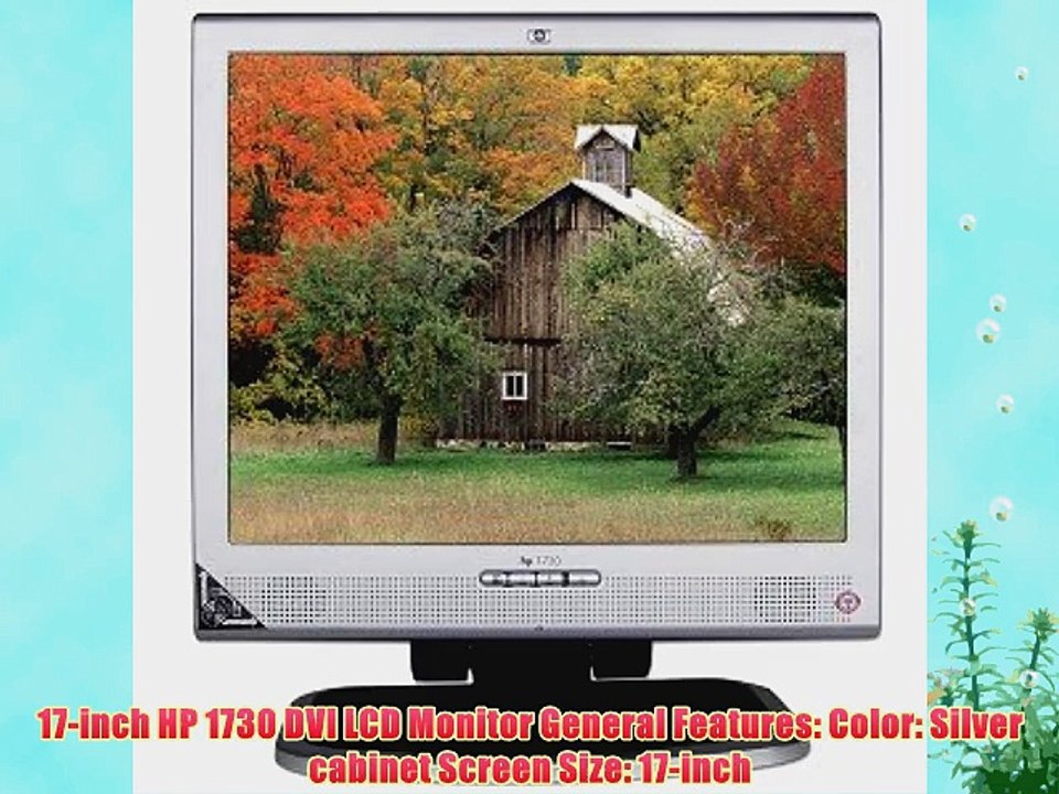 17 HP 1730 DVI LCD Monitor w/Speakers (Silver)
