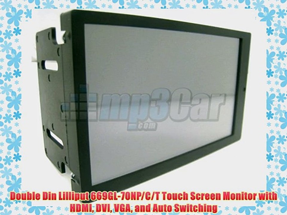 Double Din Lilliput 669GL-70NP/C/T Touch Screen Monitor with HDMI DVI VGA and Auto Switching