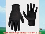 CLC Black Nitrile Disposable Gloves - Box of 100 - X-Large