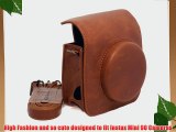 NodArtisan Vintga PU Leather fuji mini case for Fujifilm Instax Mini 90 Case bag-Brown