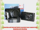 MegaGear Ever Ready Protective Black Leather Camera Case Bag for Canon Power Shot S120